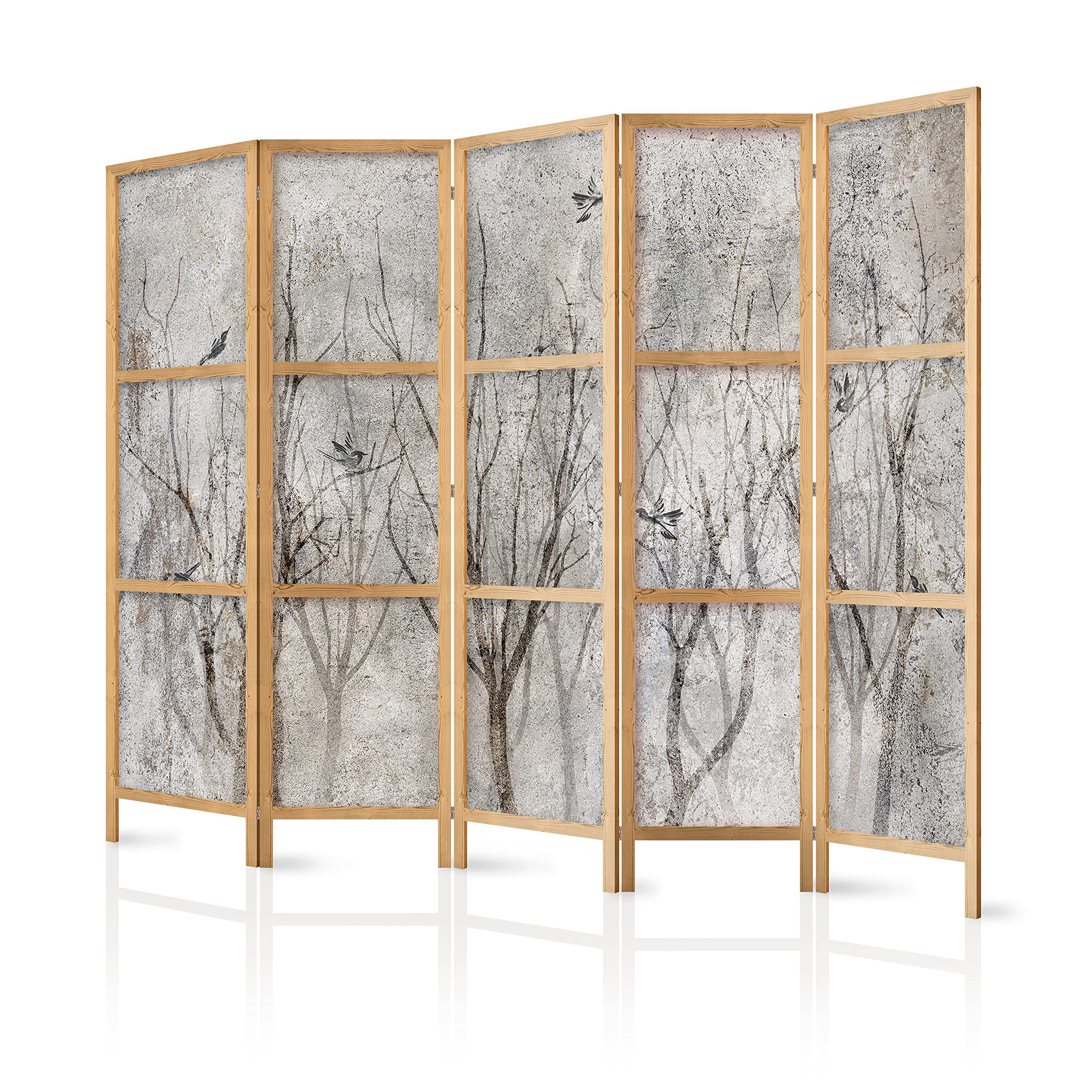 artgeist Japanese Room Divider XXL Birds Forest Nature